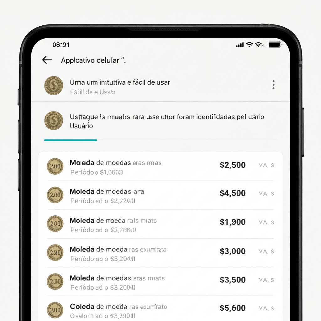 Aplicativo Identifica Moedas Raras no Celular